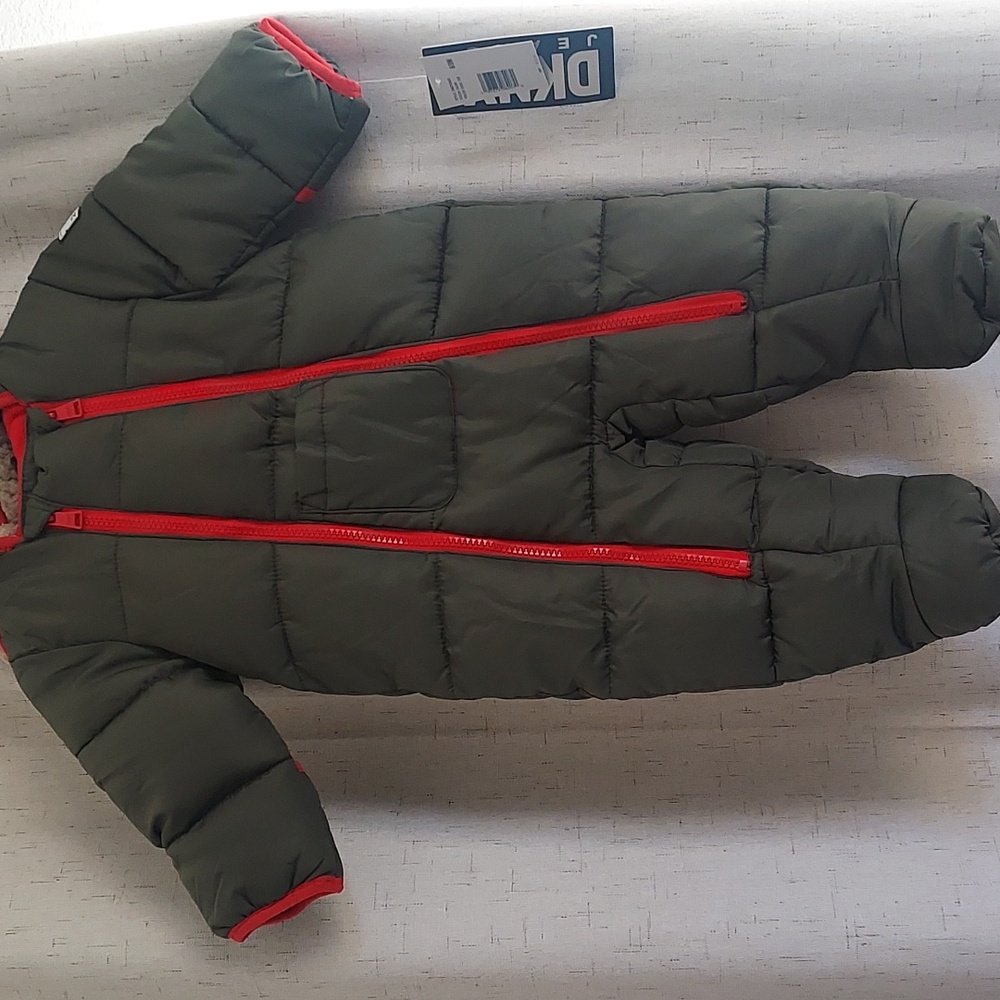 NWT name brand DKNY infant snow suit.